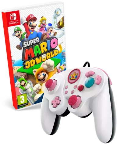 Super Mario 3D World + Bowser's Fury + Mando Smash Pad Pro Peach con Cable