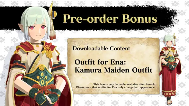 DLC Skin para Ena: Kamura Maiden - Monster Hunter Stories