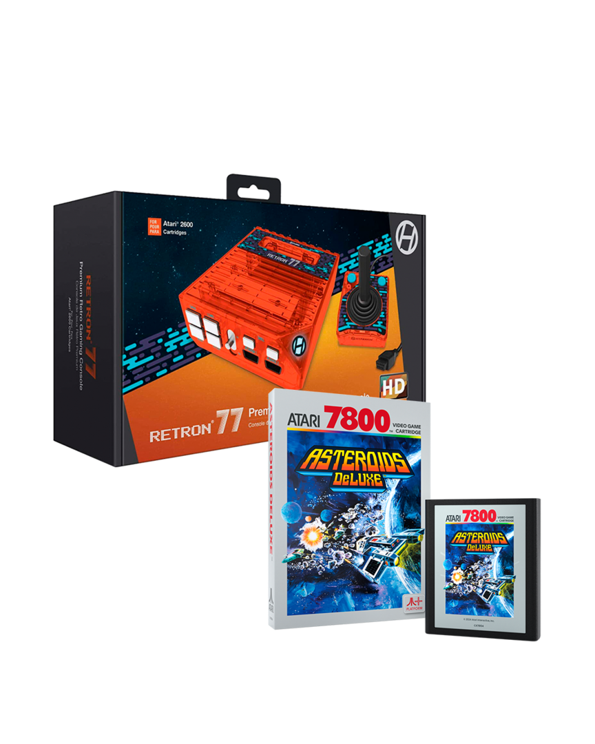 Consola retron 77 amber para atari 2600 + asteroids deluxe