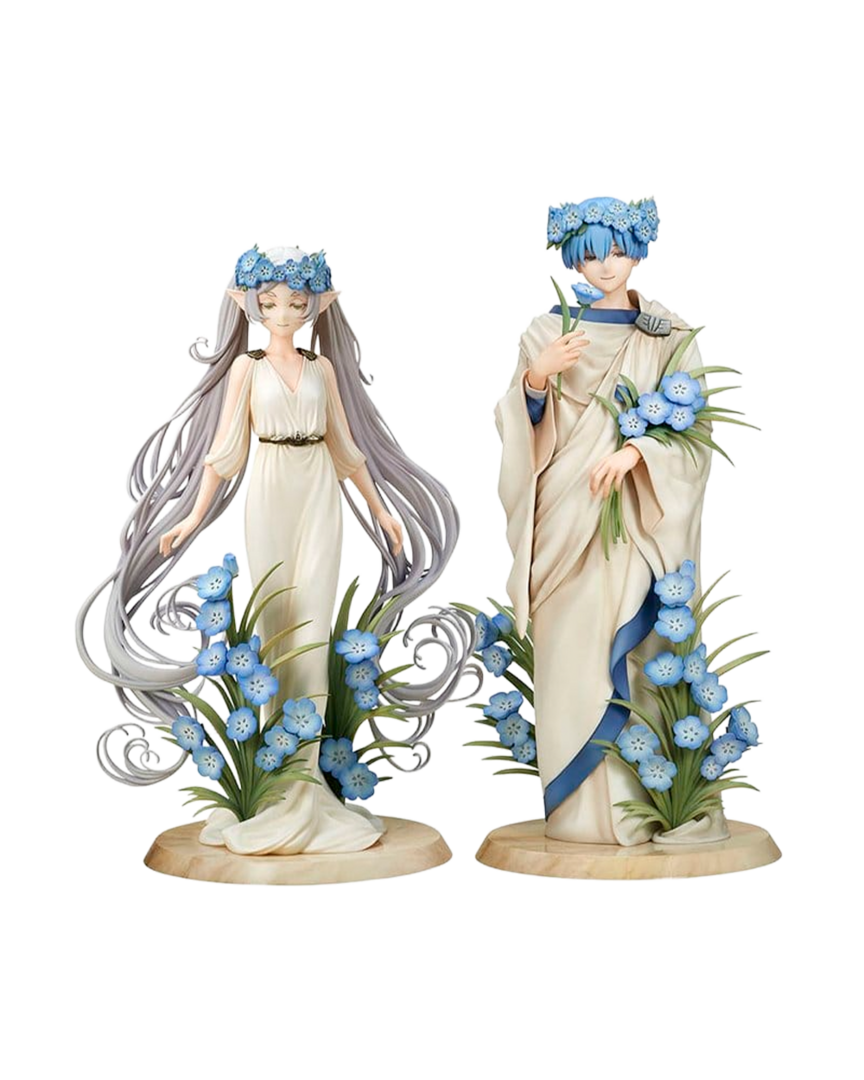 Pack 2 figuras himmel & frieren frieren: beyond journey's end  art nouveau style design coco