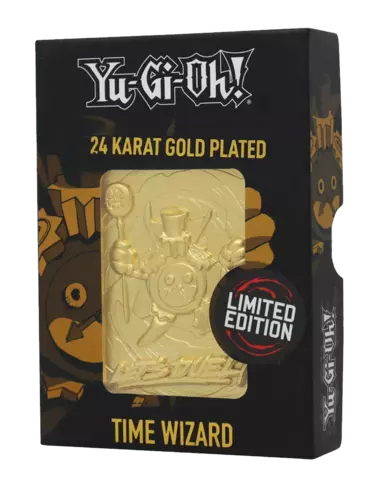 Lingote Metálico Yu-Gi-Oh! Limited Edition 24k Gold Plated Time Wizard
