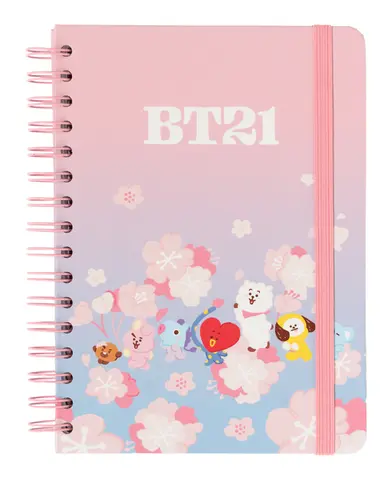 Comprar Cuaderno Tapa Forrada A5 BT21 Cherry Blossom 