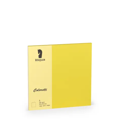 Comprar Tarjeta Doble 157X157 Coloretti 5 Unidades Amarillo 