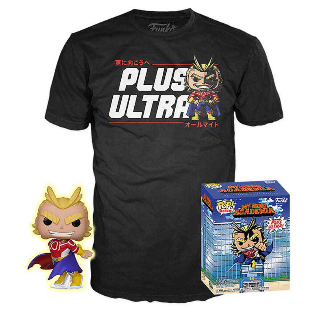 Set figura pop & tee my hero academia all might exclusive