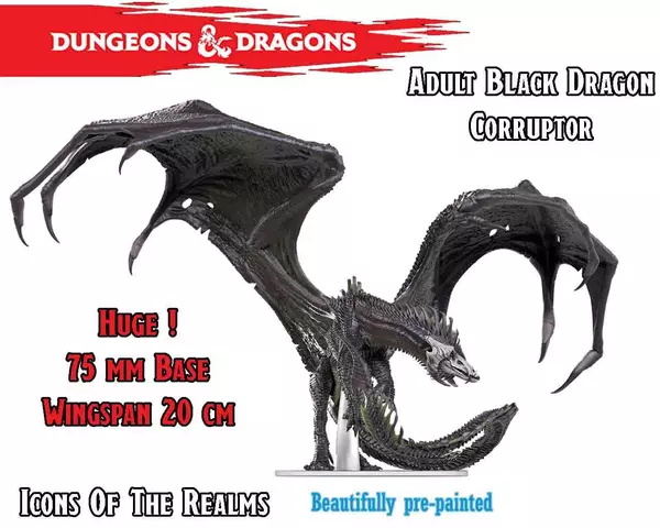 Reservar Figura Adult Black Dragon Corruptor Dungeons & Dragons - Icons Of The Realms Wizkids Figuras