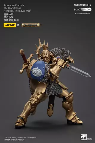 Reservar Figura Hendrick The Silver Wolf Warhammer: Age of Sigmar Stormcast Eternals The Blacktalons 20 cm Figuras Estándar