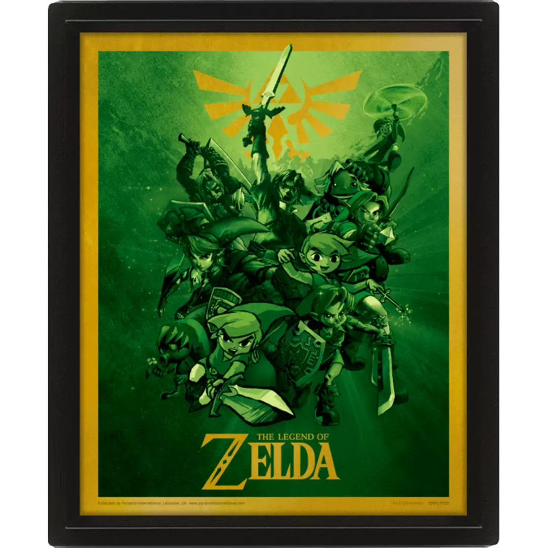 The legend of zelda - póster 3d link
