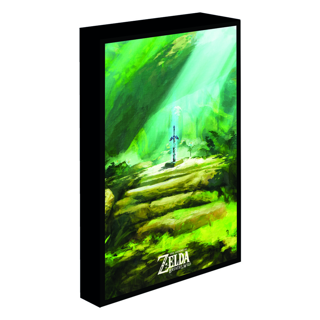 The legend of zelda - lienzo con iluminación 30x40 cm master sword