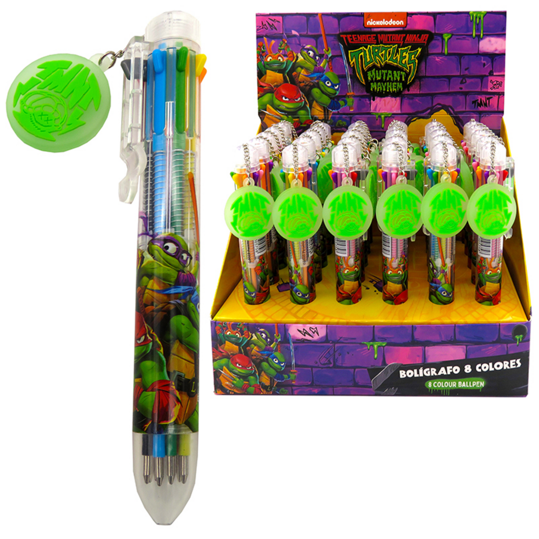 Las tortugas ninja - bolígrafo 8 colores con figura 3d