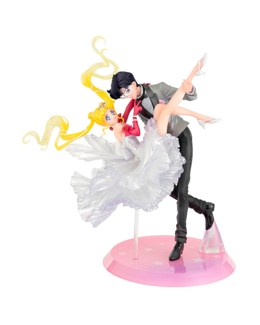 Figura usagi & tuxedo mask sailor moon moonlight glow ed. figuarts zero