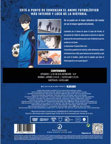 Reservar Blue Lock Temporada 1 Episodios 1 A 24 Estándar -