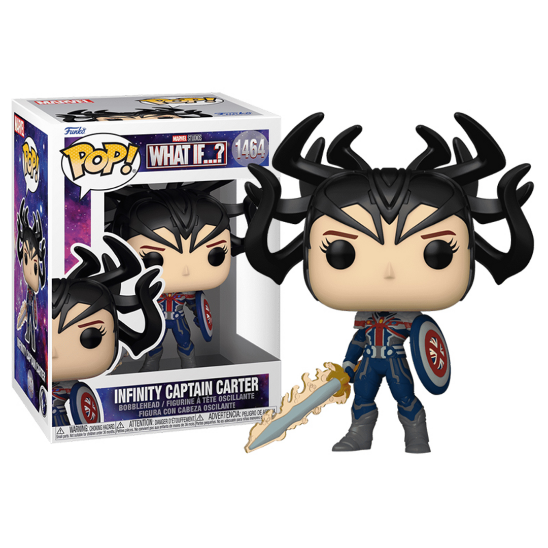 Funko Pop! Vinyl: Marvel - What If - Infinity Captain Carter - Figuras Miniaturas Coleccionables para Exhibición - Idea De Regalo - Mercancía Oficial - Juguetes para Niños Y Adultos