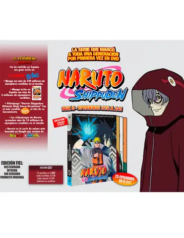 Comprar Naruto Shippuden Box 9 Episodios 216 a 241 Edición DVD Box 9 DVD