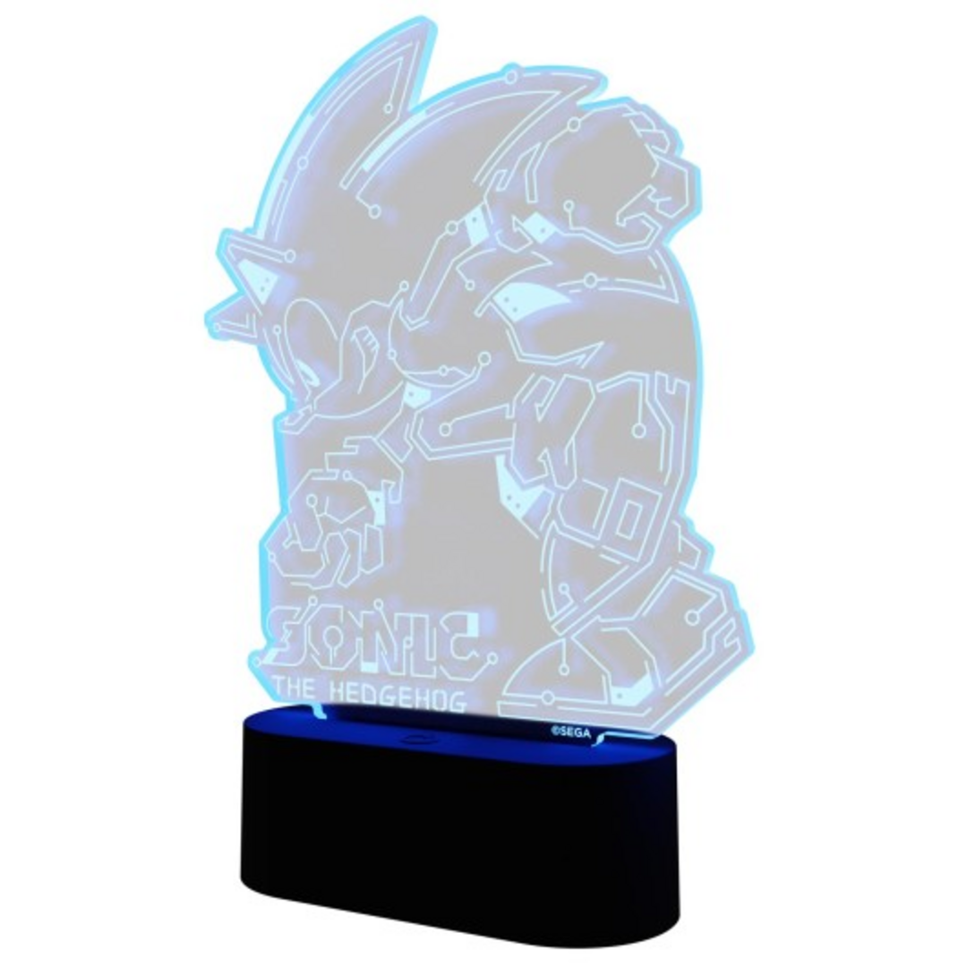 Lámpara led de mesa sonic the hedgehog speed circuit