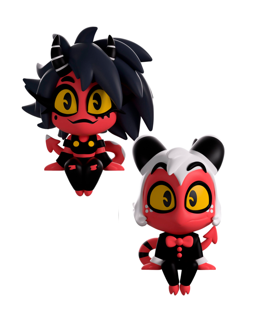 Pack 2 Figuras Millie & Moxxie Helluva Boss Co. Monitor Buddiez Youtooz