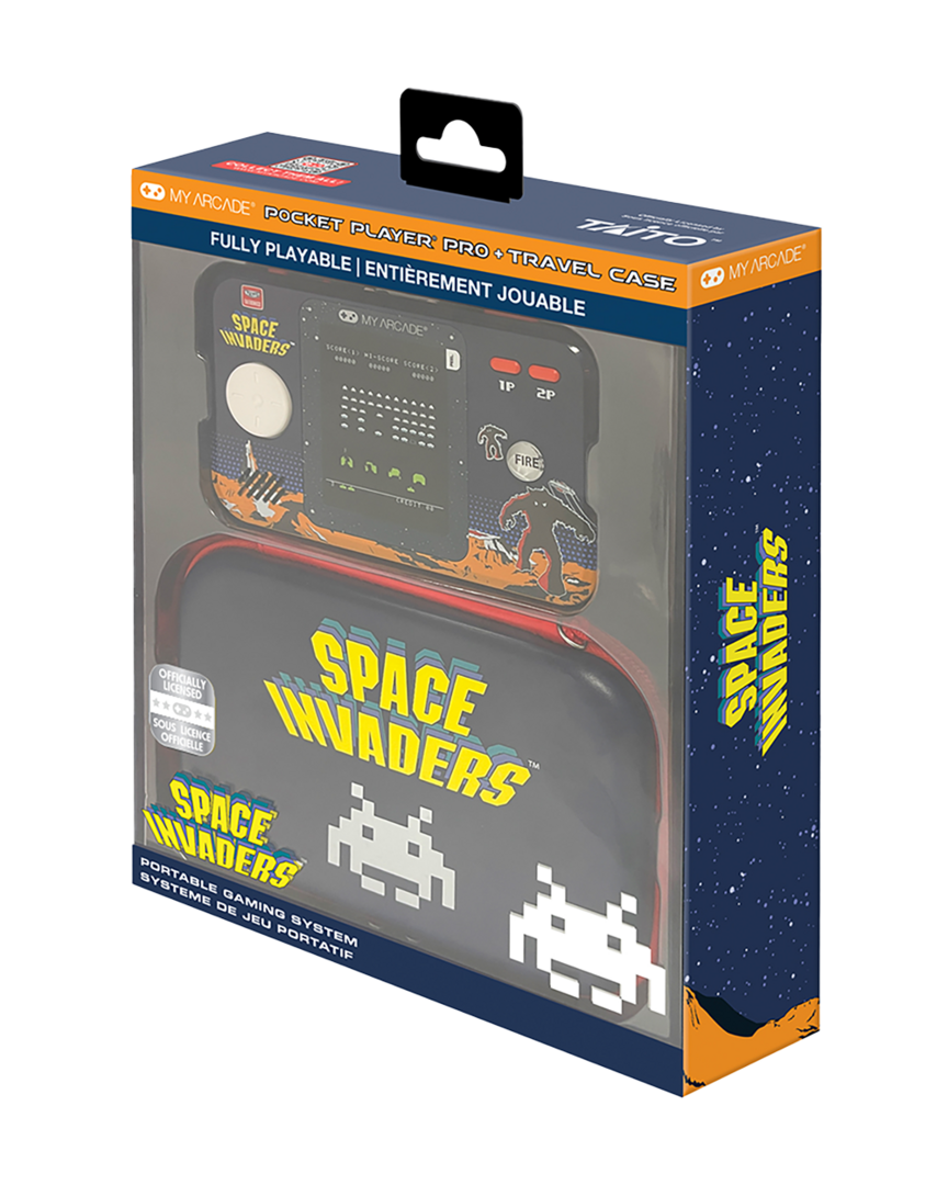 Consola portátil pocket player pro + funda space invaders my arcade