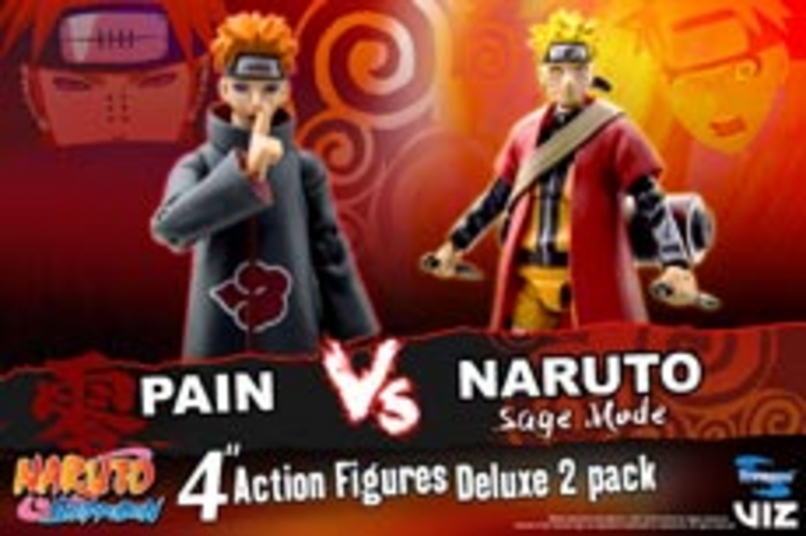 Pack Sage Mode Naruto Vs Pain 2 Figuras 10 cm Naruto 25Th Anniversary SDd