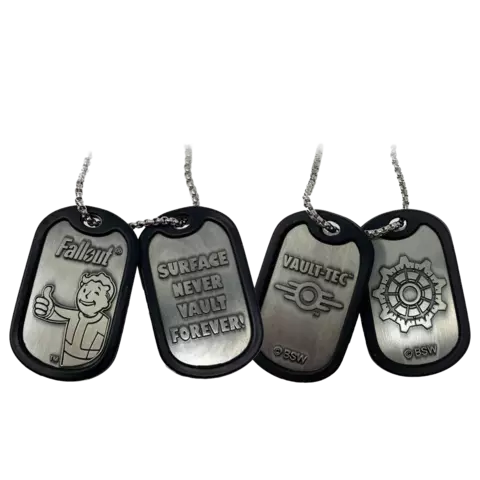 Comprar Colgantes Placas Fallout Metal Dog Fanattik Limitada