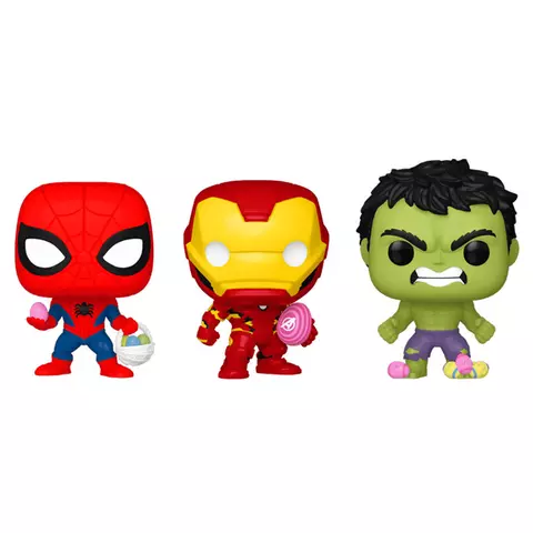 Comprar Blister 3 figuras Carrot Pocket POP Marvel Spiderman Hulk Iron Man Figuras Estándar
