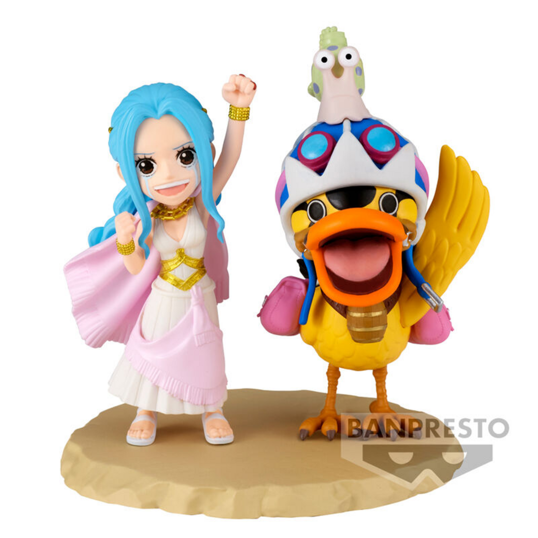 Banpresto Figura de Acción Nefeltari VIVI & Karoo One Piece - World Collectable Log Stories 7 cm Multicolor BP89559P. Set Coleccionable de Piratas, Ideal para Fans del Anime.