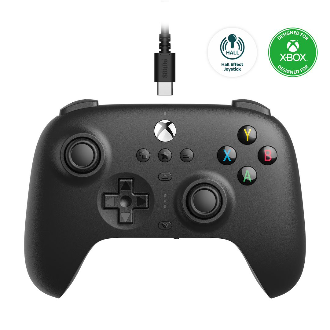 8bit do ultimate mando con cable para xbox hall ed/negro