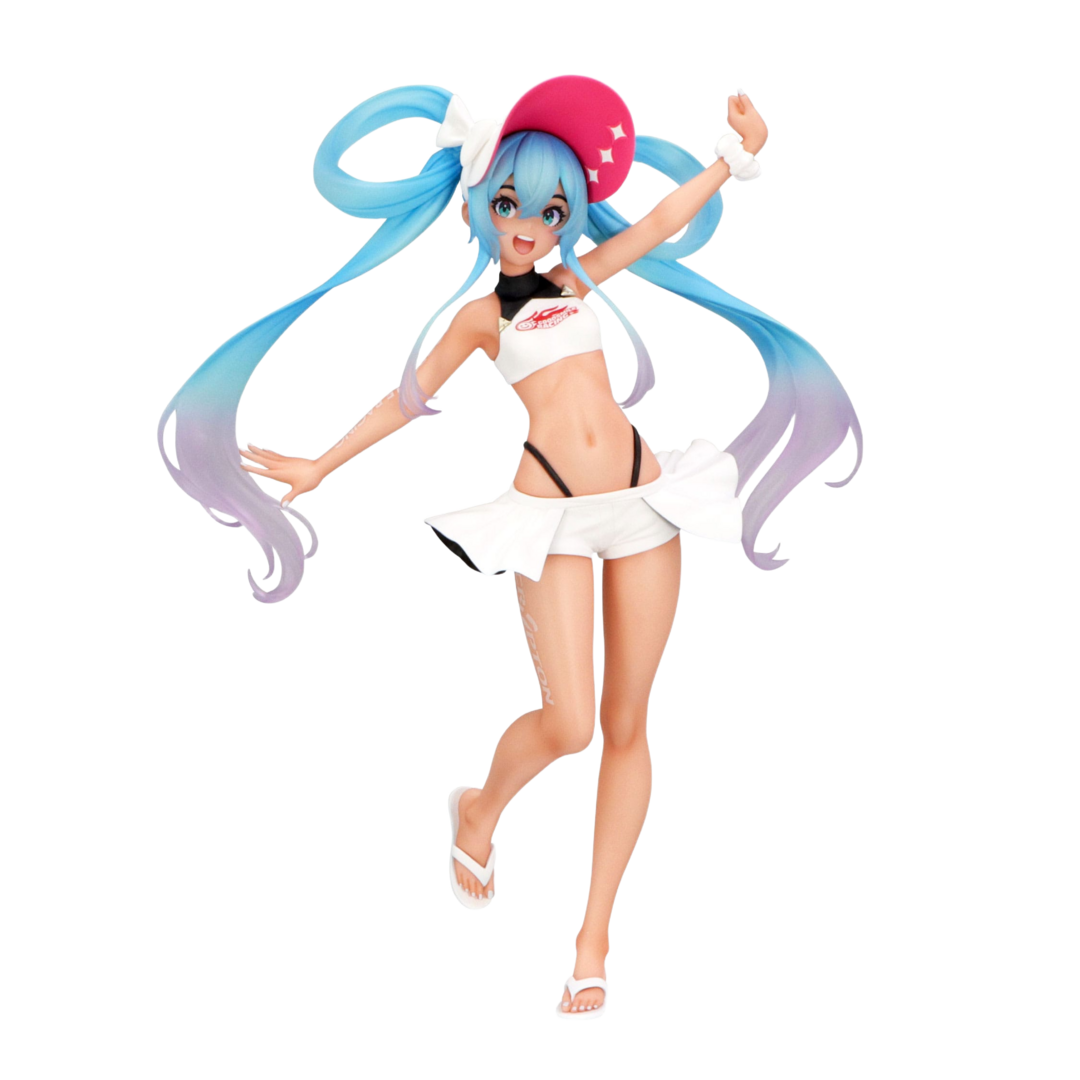 Figura racing miku gatsune miku gt project trio-try-it summer ver. furyu 21cm