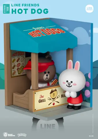 Comprar Figura Dstage Line Friends Puesto De Perritos Calientes Figuras