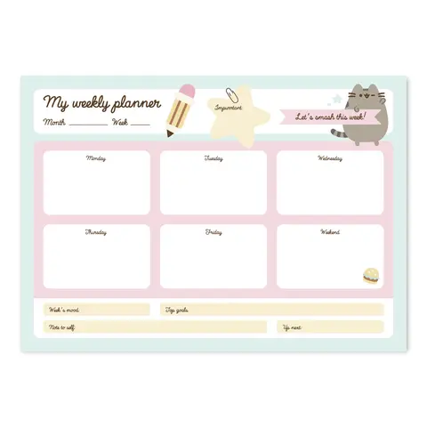 Comprar Bloc Planificador Semanal A4 Pusheen Foodie Collection 