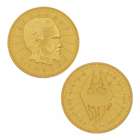 Reservar Réplica Moneda Misty Gold Septim The Elder Scrolls Fanattik Estándar