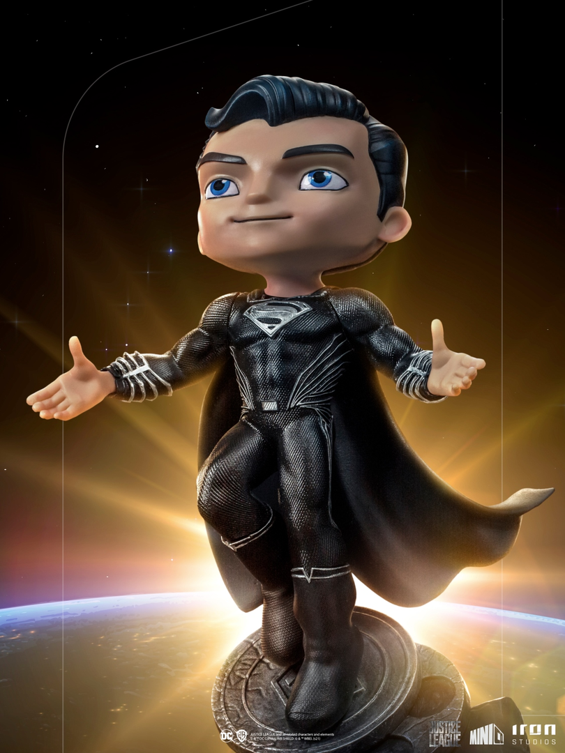 Figura Minico DC Comics Liga De La Justicia Superman Traje Negro
