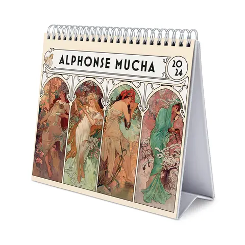 Comprar Calendario De Escritorio Deluxe 2024 Alphonse Mucha 