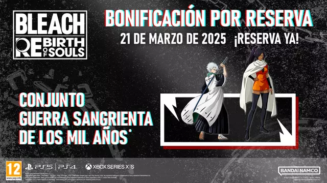 DLC Conjunto Guerra Sangrienta de los Mil Años - Bleach Rebirth of Souls PS