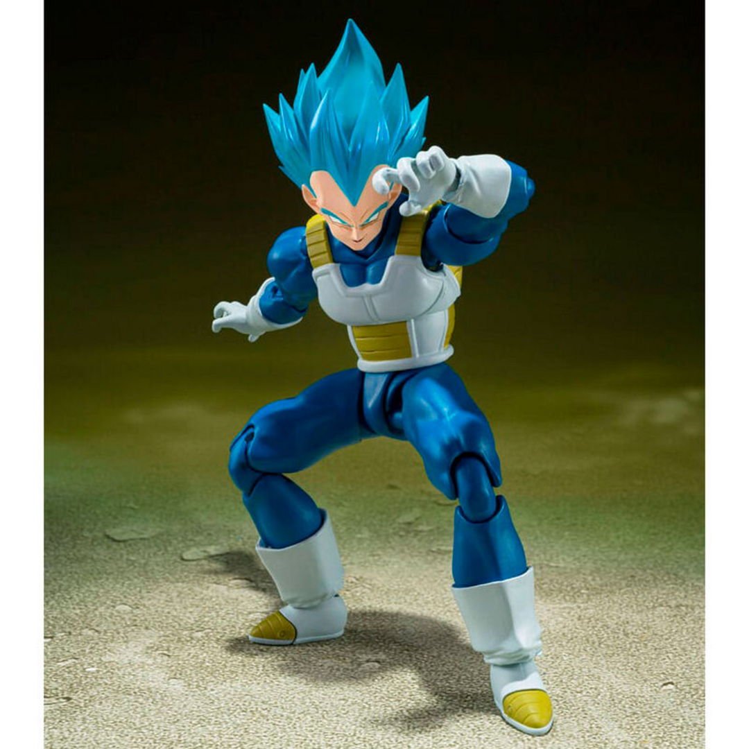 Figura s.h. figuarts super saiyan god super saiyan vegeta unwavering saiyan pride dragon ball super 14cm