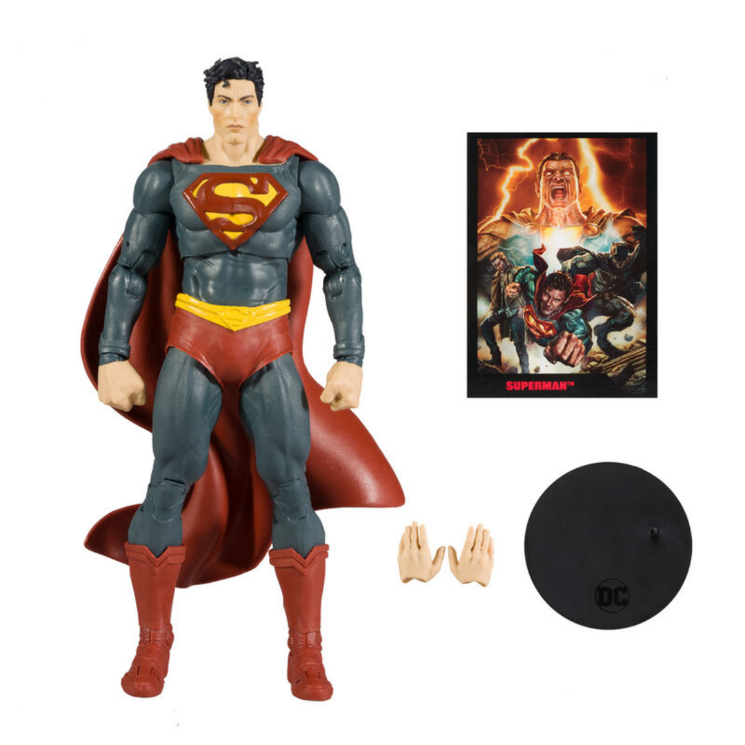 Figura superman  + comic black adam dc comics 17cm