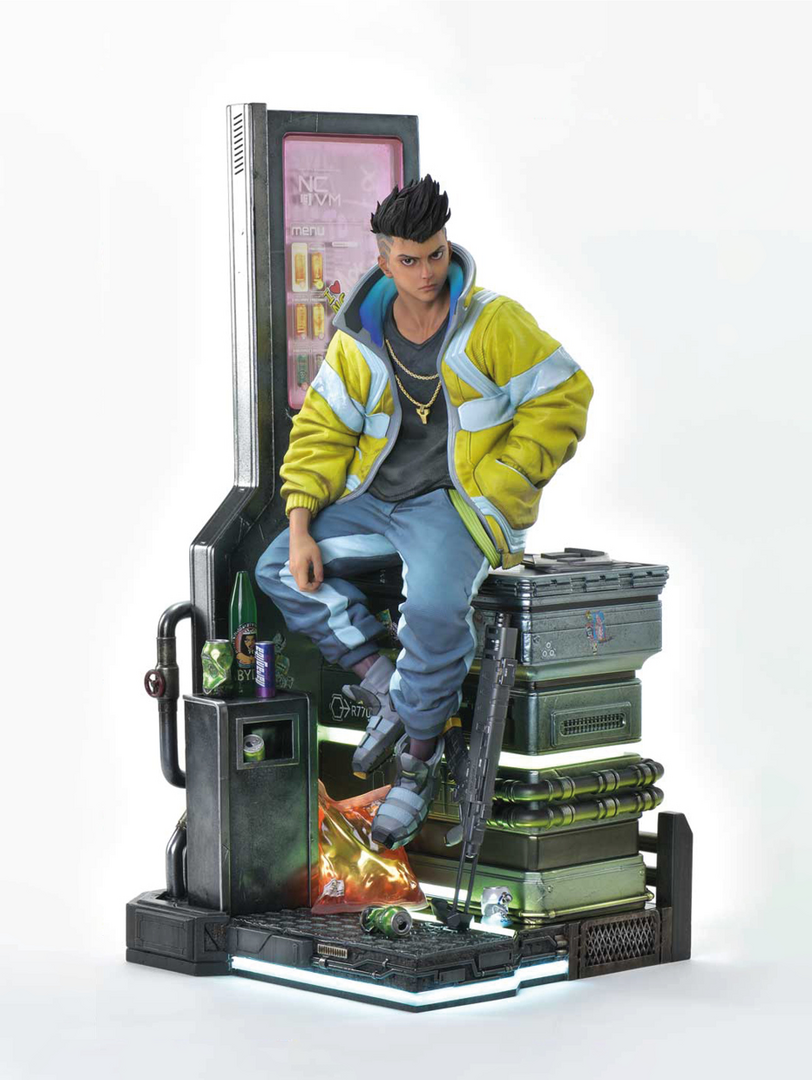 Estatua david cyberpunk: edgerunners real elite masterline deluxe bonus ver. 1/4 prme 1 studio