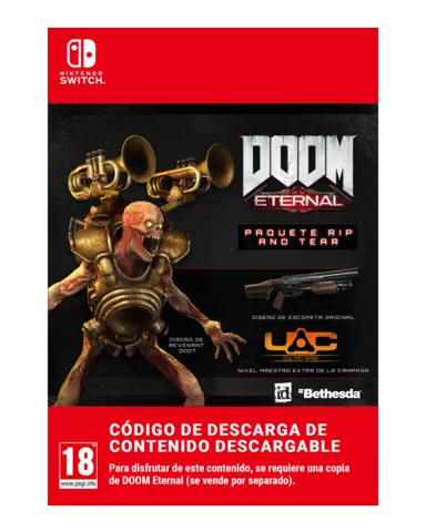 Comprar DOOM Eternal: Pack Rip and Tear Nintendo eShop Switch