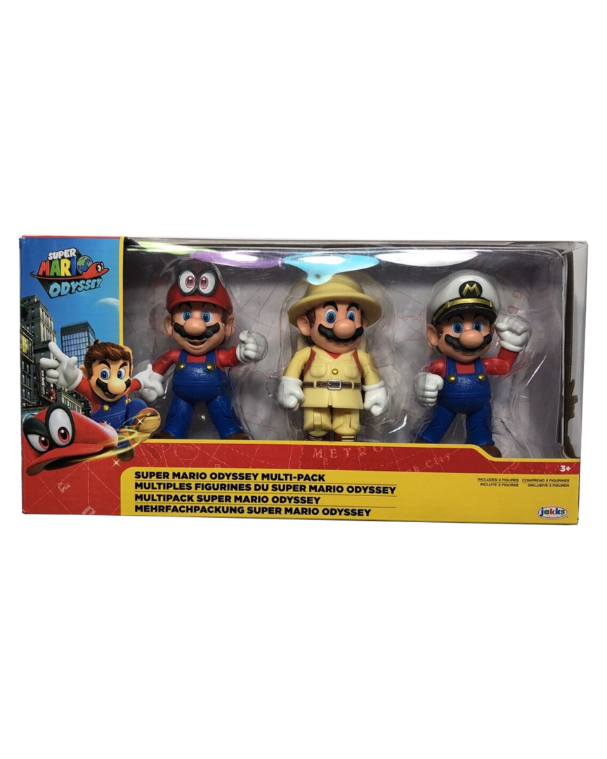 Figura Super Mario Odessey Pack 3 10 cm