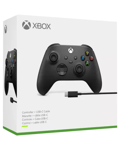 Comprar Mando Xbox Carbon Black + Cable USB-C Xbox Series