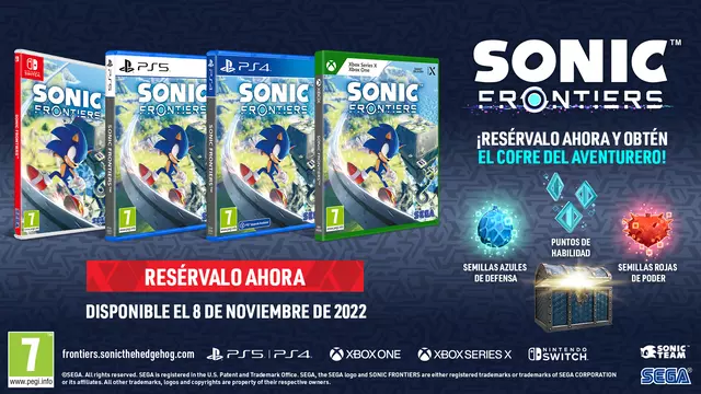 DLC Cofre del Aventurero - Sonic Frontiers - PS4