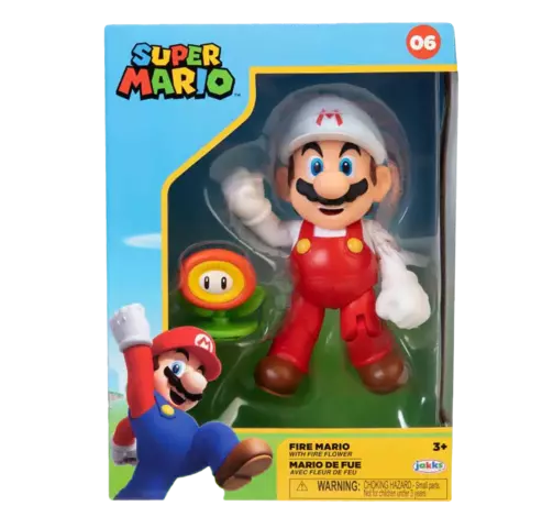 Comprar Figura Fire Mario & Fire Flower Super Mario 10 cm Figuras de Videojuegos