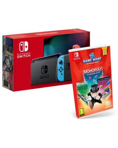 Comprar Nintendo Switch JoyCon Neon + Hasbro Game Night Switch Pack + Hasbro Game Night