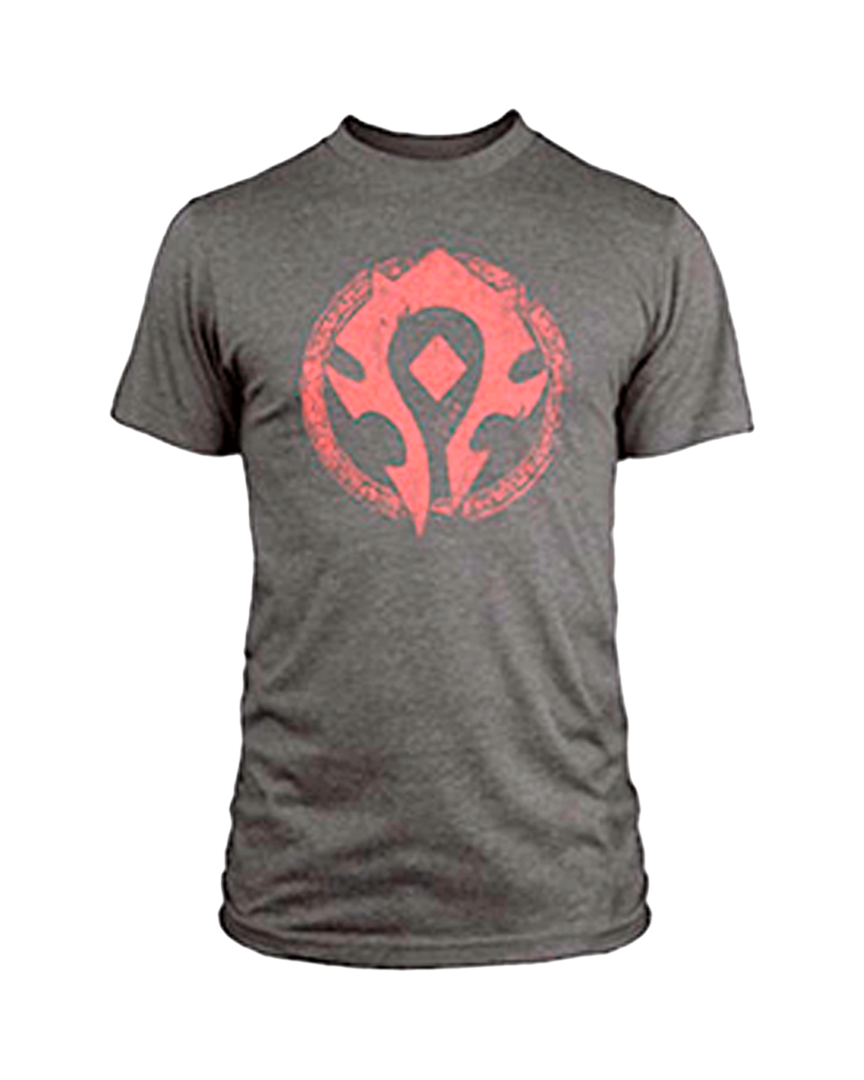 Camiseta Gris Escudo de la Horda World of Warcraft Talla S