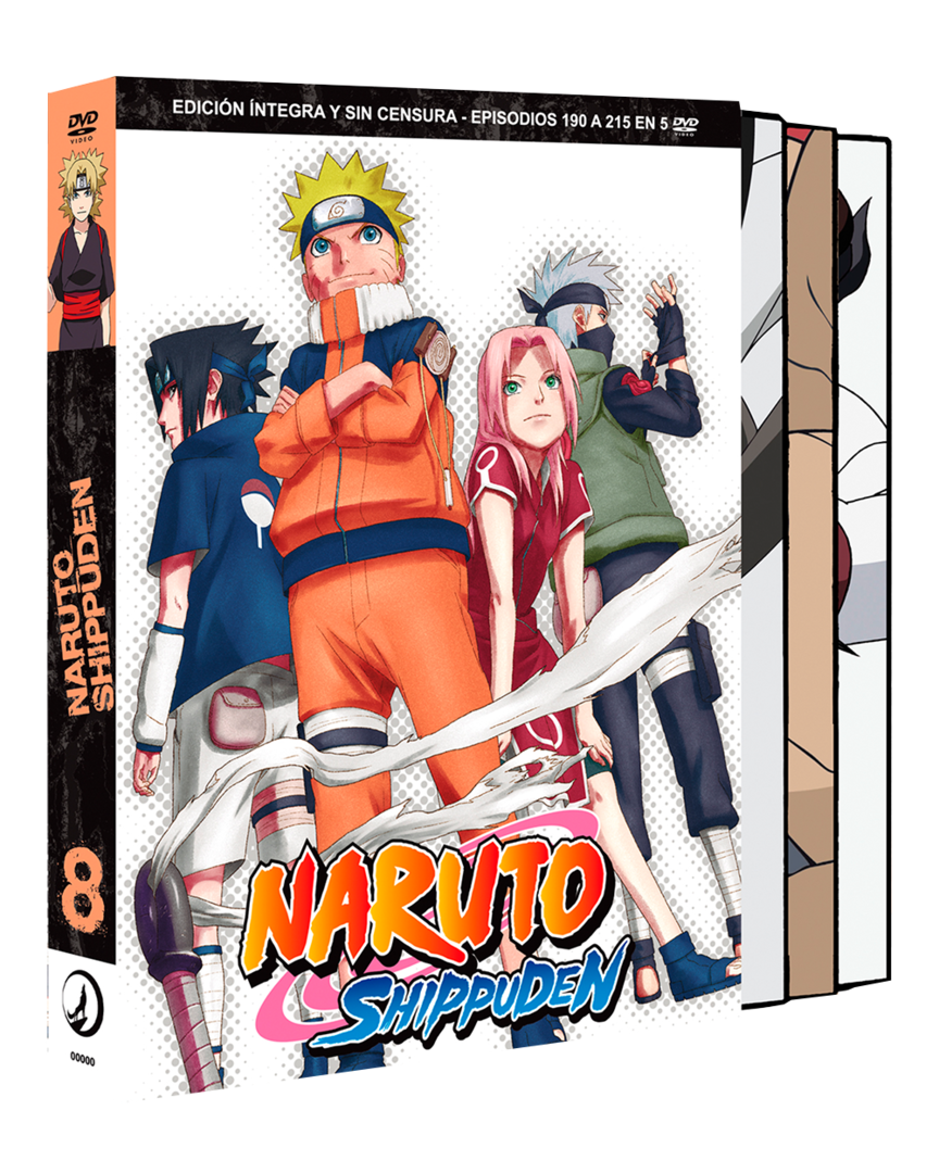 Naruto Shippuden Box 8 (Episodios 190 a 215) Edición DVD