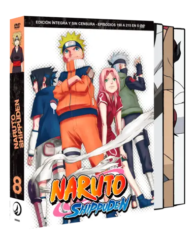 Naruto Shippuden Box 8 (Episodios 190 a 215) Edición DVD