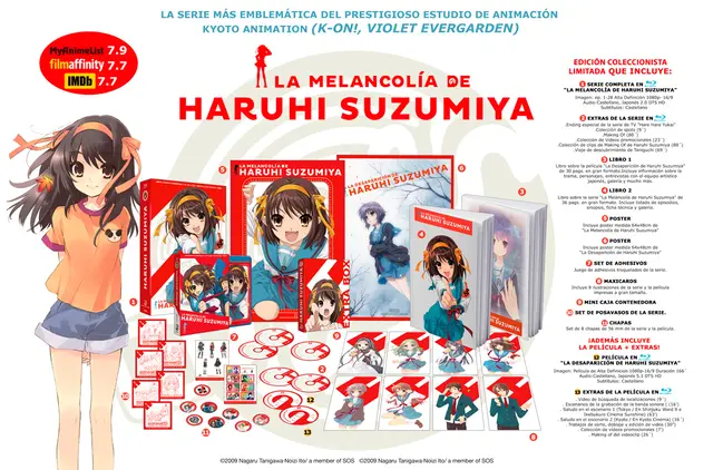 Comprar La Melancolía de Haruhi Suzumiya Edición Coleccionista Bluray Coleccionista Blu-ray