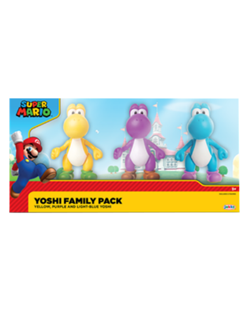 Pack 3 Figuras Yoshi Family Super Mario 10 cm