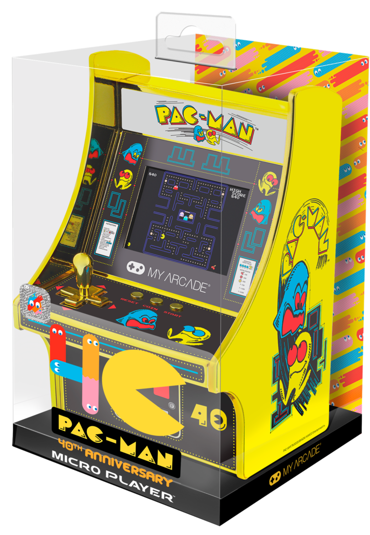 Consola micro player pro pacman 40th aniversario my arcade