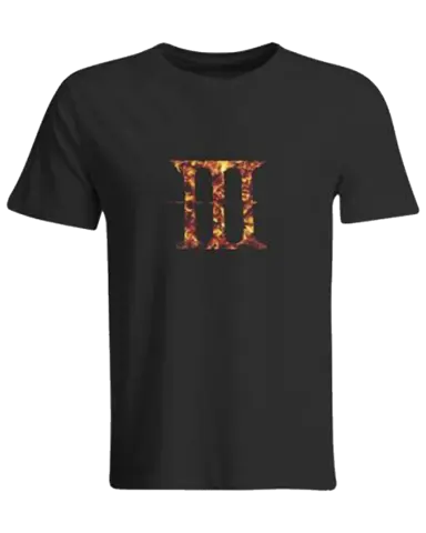 Camiseta Negra Dark Souls 3 Fire Talla L