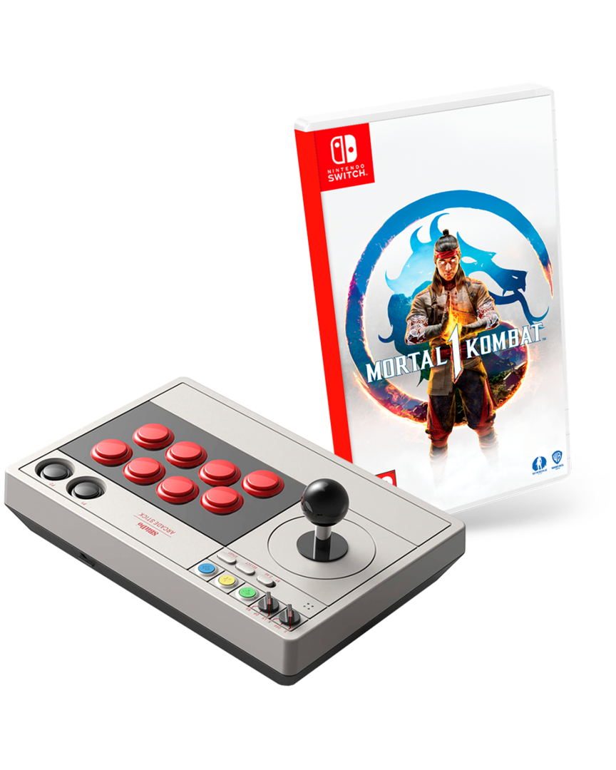 Mortal kombat 1 + arcade stick para nintendo switch 8bitdo