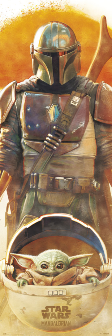 Poster puerta star wars the mandalorian